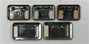 A Group of Five (5) Masters Tournament Employee & Score Reporting Badges Between 1971 & 1993