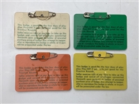 A Collection of Eight Vintage Masters Tournament Series Badges from Between 1967-1979