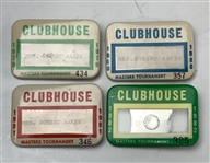 A Collection of Seventeen Masters Tournament Clubhouse Badges Issued to Mrs. Robert Baker 1968-1988