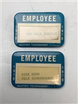 A Collection of Nine Masters Tournament Employee and Departmental Pinback Badges 1979-1993