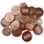 Eighteen Vintage Masters Tournament Official Scoreboard and Reporting Committee Badges 1967-1988