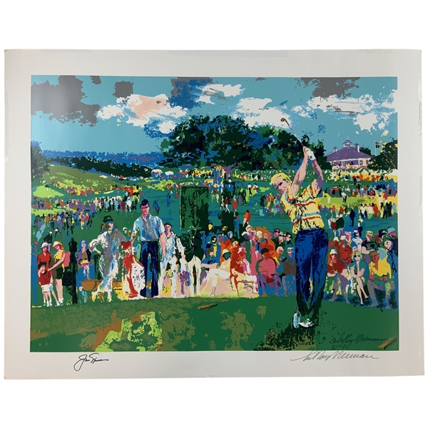 Jack Nicklaus & LeRoy Neiman Signed April at Augusta Serigraph - Wow! JSA ALOA