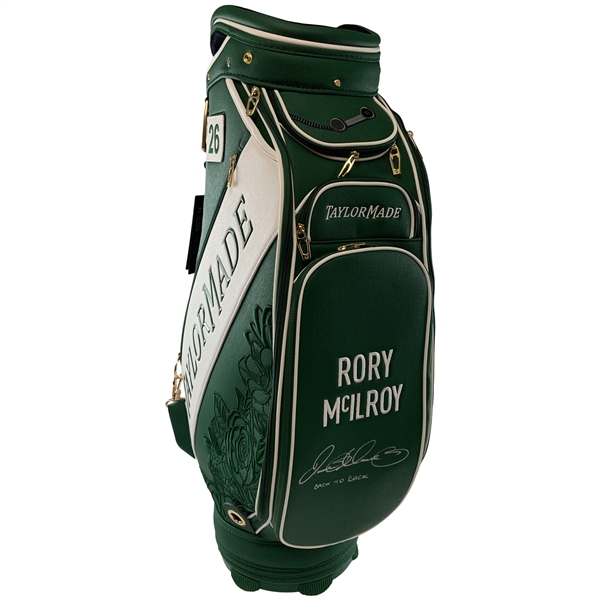 Rory McIlroy Signed w/ Back to Back Masters TaylorMade Ltd Ed Tour Staff Golf Bag JSA ALOA