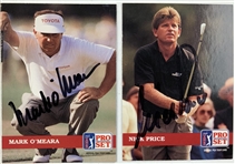 A Collection of Thirteen Signed 1991 and 1992 Pro Set Golf Cards JSA ALOA