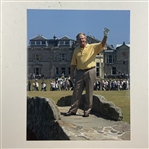 A Trio of Golf Memorabilia Including Jack Nicklaus and Arnold Palmer Photographs and a Dual Signed Bobby Jones Commemorative Postal Cover JSA ALOA