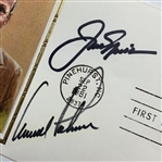 A Trio of Golf Memorabilia Including Jack Nicklaus and Arnold Palmer Photographs and a Dual Signed Bobby Jones Commemorative Postal Cover JSA ALOA