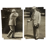 Two International News Photos Silver Gelatin Press Photographs of John D. Rockefeller, Sr. Playing Golf, 1929