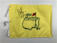 Bubba Watson Signed 2014 Masters Tournament Embroidered Flag JSA ALOA