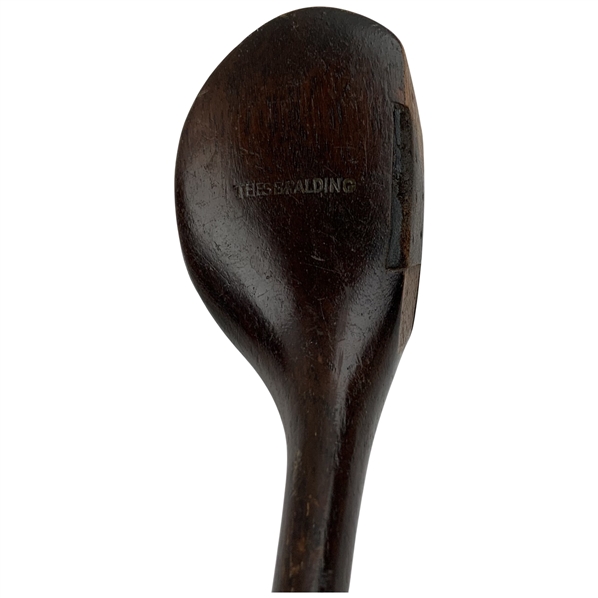 Early Left-Handed Spalding Spliced Neck Hickory Shaft Brassie Golf Club