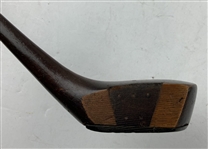 Early Left-Handed Spalding Spliced Neck Hickory Shaft Brassie Golf Club