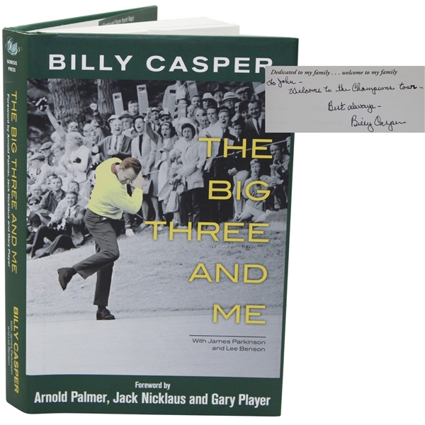 Billy Casper Signed 2012 The Big Three And Me Book JSA ALOA