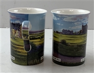 A Pair of Creative Tops St. Andrews The 18th Hole Fine Bone China Mugs