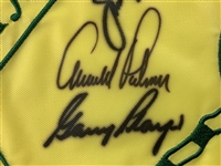 Big 3 Signed 2008 Masters Tournament Embroidered Flag JSA #BA38057