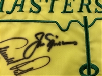 Big 3 Signed 2008 Masters Tournament Embroidered Flag JSA #BA38057