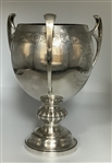 c.1930 South African Ladies Golf Union Sterling Silver Three Handled Loving Cup Trophy - Heavy