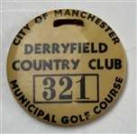 Two Vintage Items Including California Golf Association Medallion and 1962 Derryfield Country Club Bag Tag