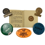An Assortment of Vintage Golf Tournament Badges and Medals