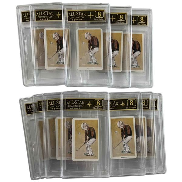 A Collection of 10 Jack Nicklaus Venorlandus Ltd. Our Heroes Flik-Cards