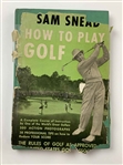 A Collection of Golf Instructional Books by Sam Snead, Byron Nelson, Bobby Jones, and Arnold Palmer.