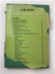 A Collection of Golf Instructional Books by Sam Snead, Byron Nelson, Bobby Jones, and Arnold Palmer.