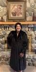 Nancy Lopezs Personal Full-Length Dark Mahogany Mink Fur Swing Coat