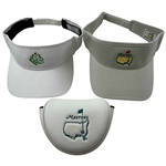 Three Augusta National and Masters Tournament Golf Accessories Including American Needle Visor